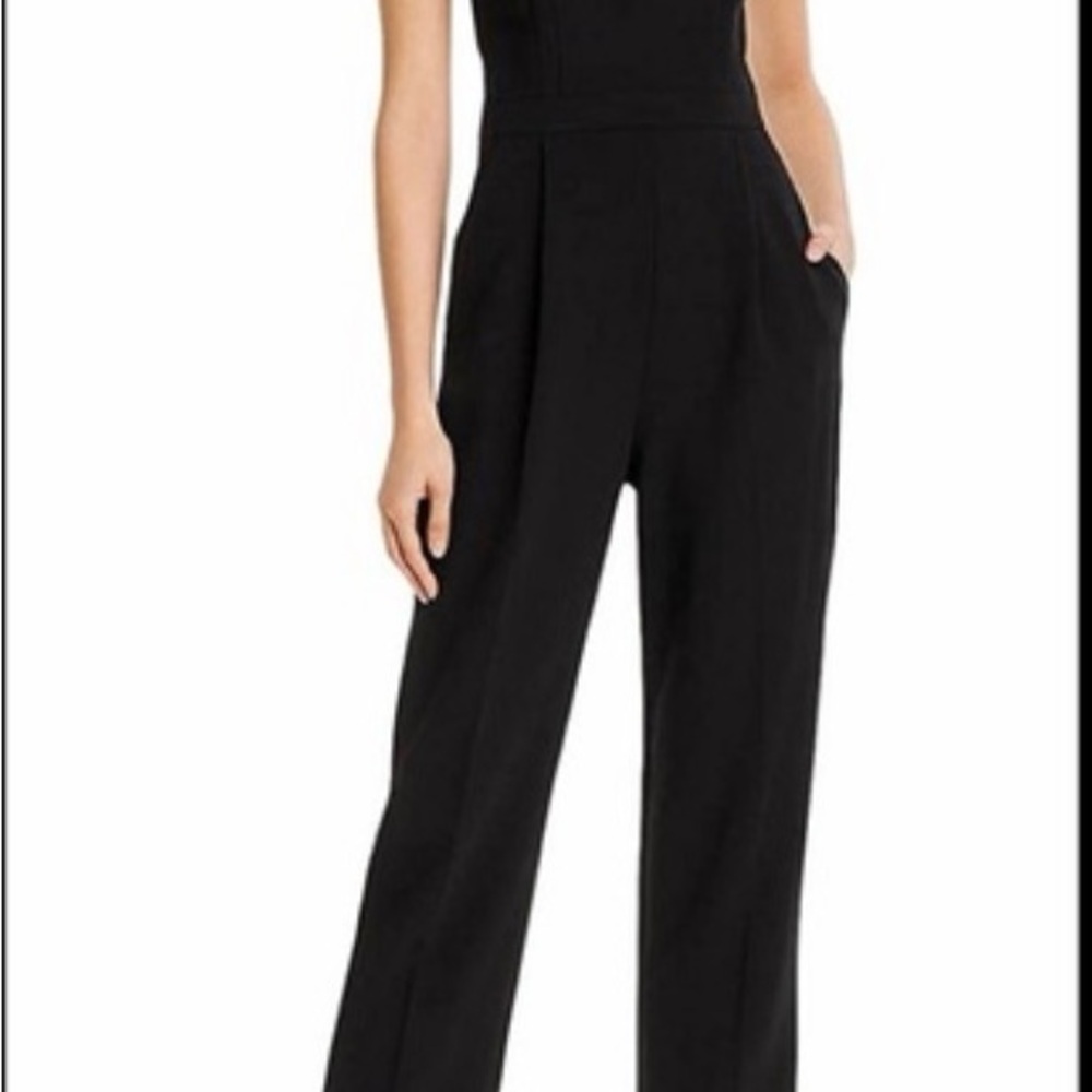 French Connection Black V-Neck Jumpsuit